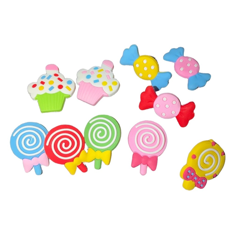 Candy Shoe Charms Lot – Cupcakes, Lollipops, Candy – Fits Crocs